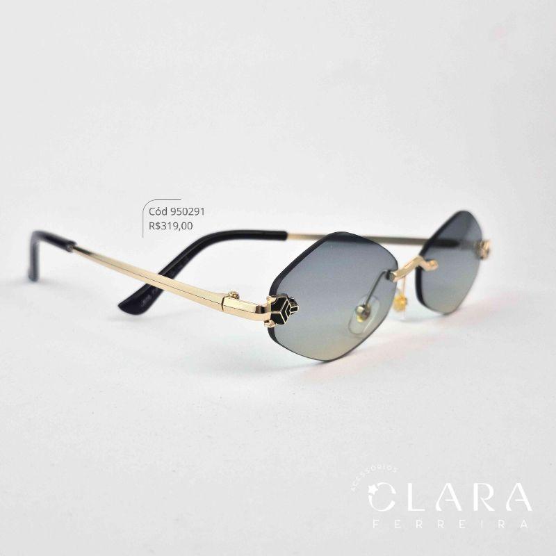 Óculos Solar RETRO PRETO LENTES FUMÊ – INSPIRAÇÃO VERSACE - Lente Resina - 6806-C4