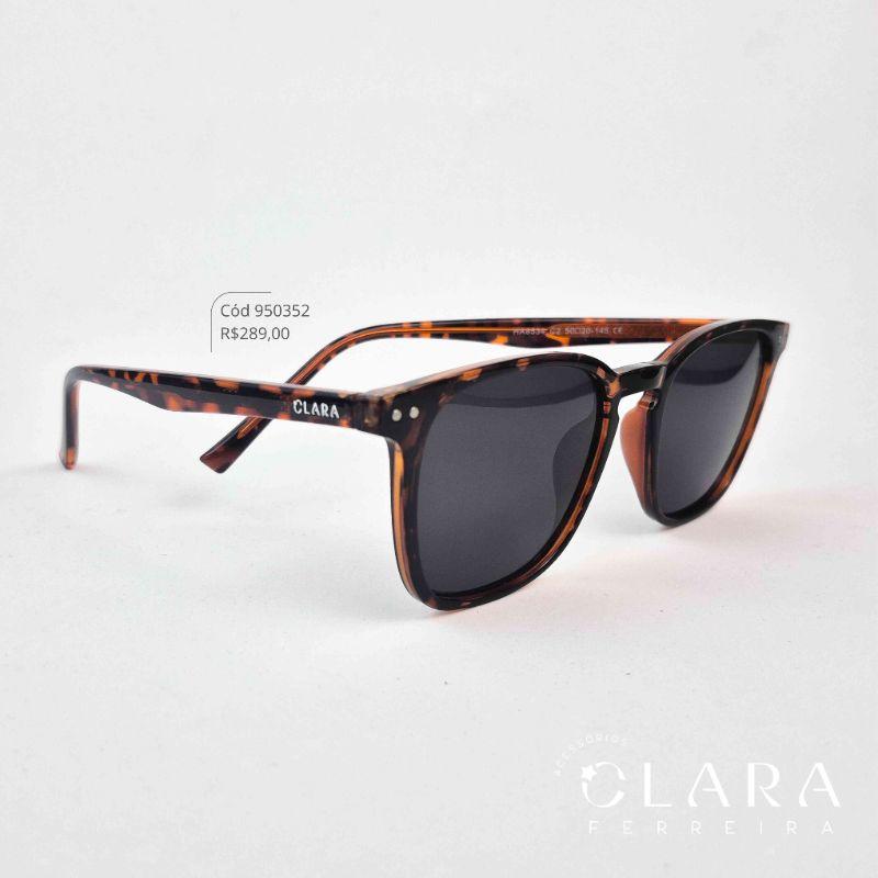 Óculos Solar WAYFARER ONÇA MARROM - INSPIRAÇÃO RAY-BAN - Lente Anti-impacto Polarizada - HA8534-C2