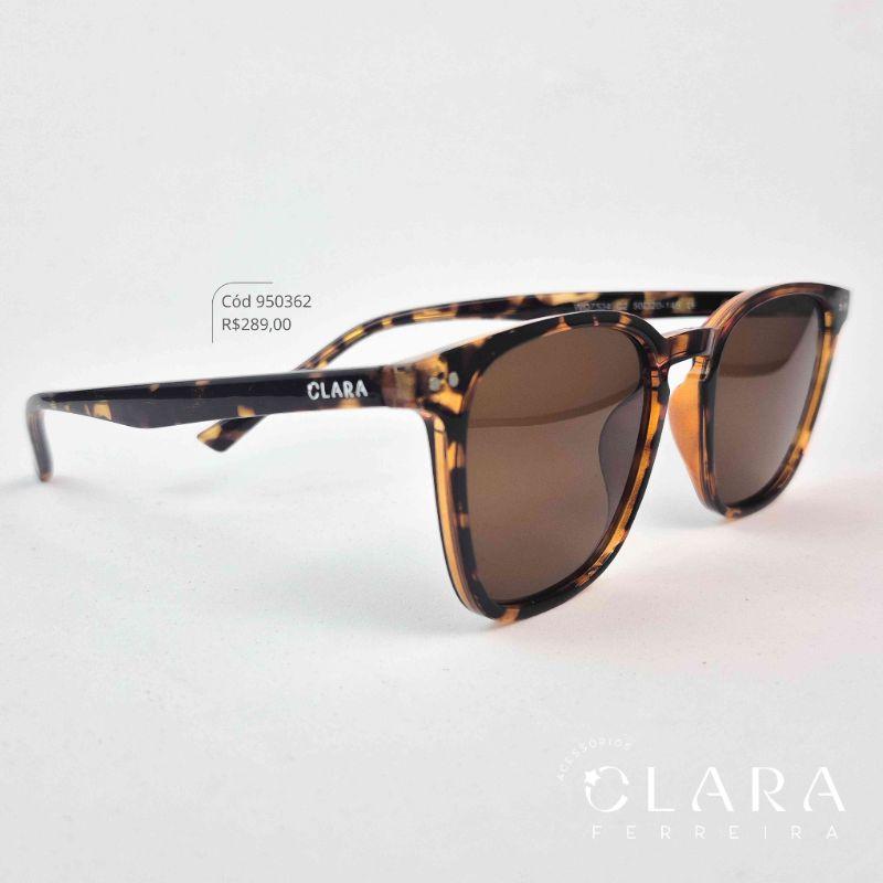 Óculos Solar WAYFARER ONÇA MARROM - INSPIRAÇÃO RAY-BAN - Lente Anti-impacto Polarizada - WQ7534-C2