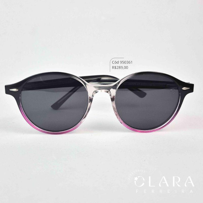 Óculos Solar WAYFARER ROSA FUMÊ - INSPIRAÇÃO RAY-BAN - Lente Anti-impacto Polarizada - HA7570-C7
