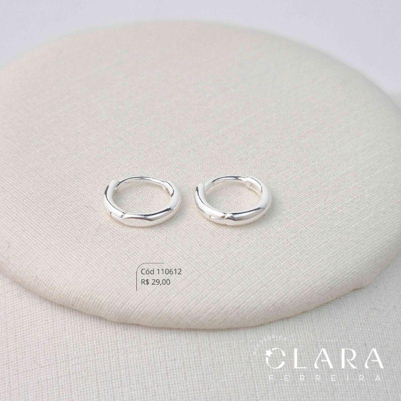BRINCO INFANTIL ARGOLINHA CLICK LISA - CLARINHA KIDS - 9X2MM - Banho de Prata