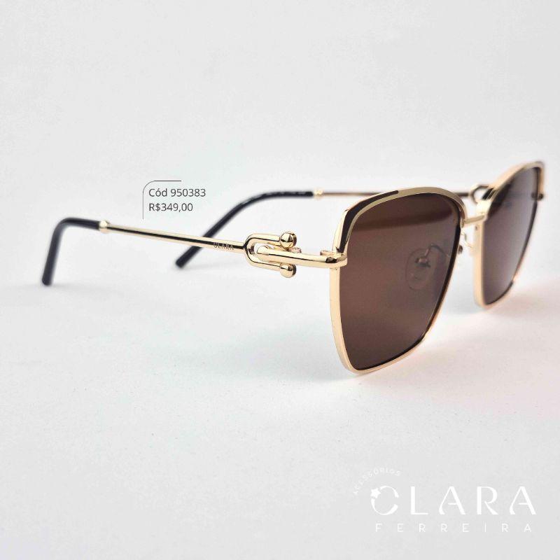 Óculos Solar GATINHO ARMAÇÃO EM METAL - INSPIRAÇÃO TIFFANY - Lente Anti-impacto Polarizada - SZ7782P-C3