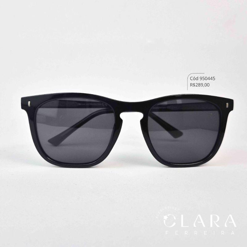 Óculos Solar MASCULINO QUADRADO PRETO - INSPIRAÇÃO RAY-BAN - Lente Anti-impacto Polarizada - BZ025-C1