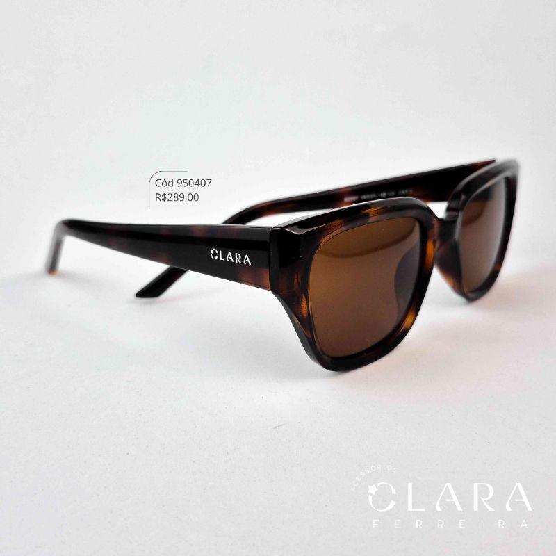 Óculos Solar QUADRADO ONÇA MARROM - INSPIRAÇÃO RAY-BAN - Lente Anti-impacto Polarizada - BZ027-C3