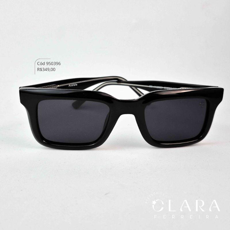 Óculos Solar QUADRADO PRETO - INSPIRAÇÃO GUCCI - Lente Anti-impacto Polarizada - BCHA20251-C1