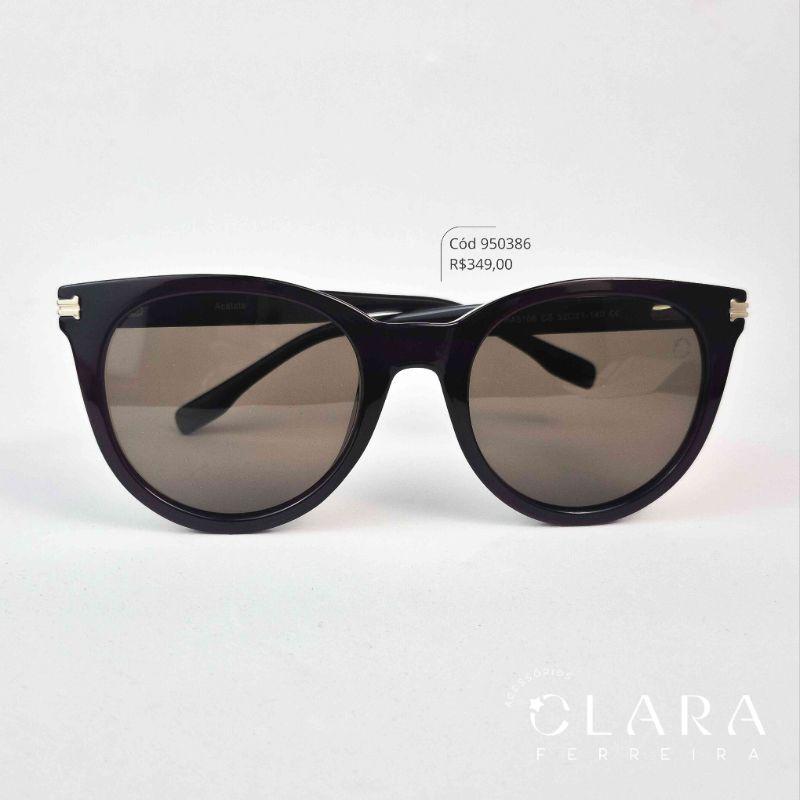 Óculos Solar REDONDO MARROM - INSPIRAÇÃO RAY-BAN - Lente Anti-impacto Polarizada - BCHA5106-C5