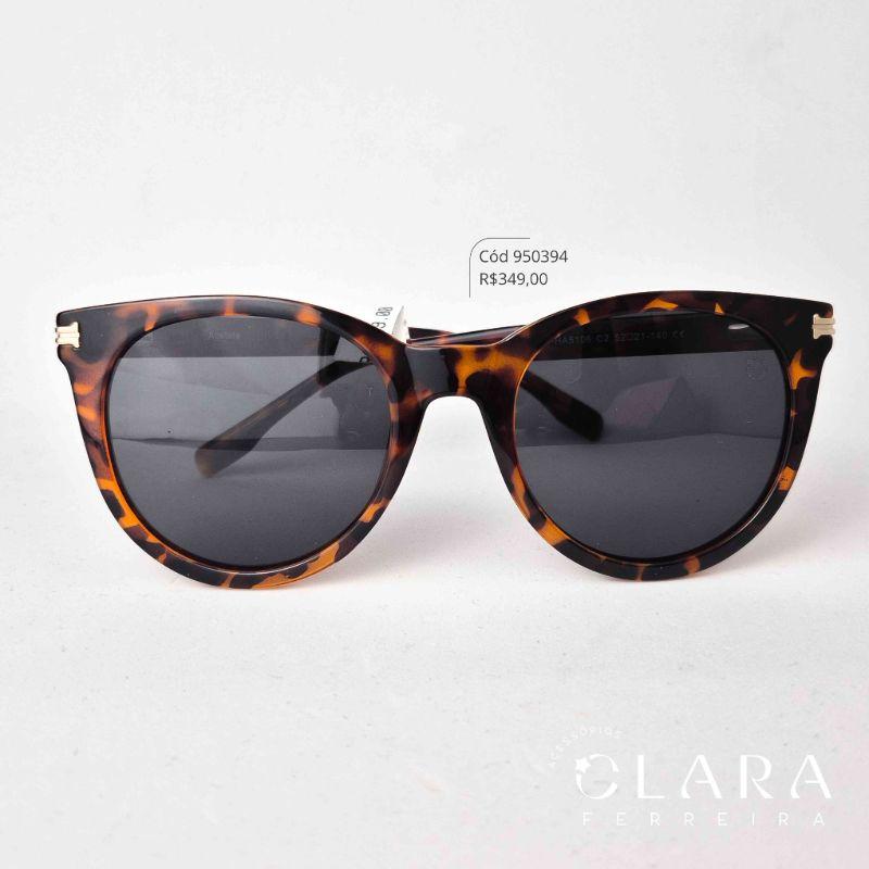 Óculos Solar REDONDO ONÇA MARROM - INSPIRAÇÃO RAY-BAN - Lente Anti-impacto Polarizada - BCHA5106-C2