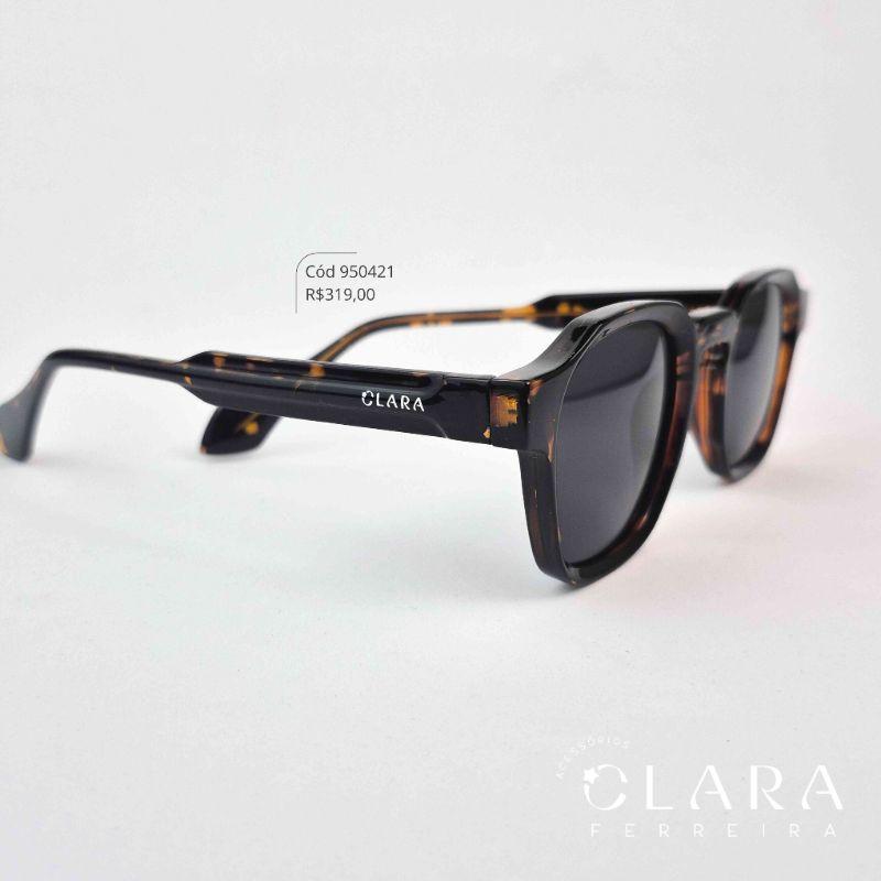 Óculos Solar REDONDO ONÇA MARROM - INSPIRAÇÃO RAY-BAN - Lente Anti-impacto Polarizada - BK1001-C2