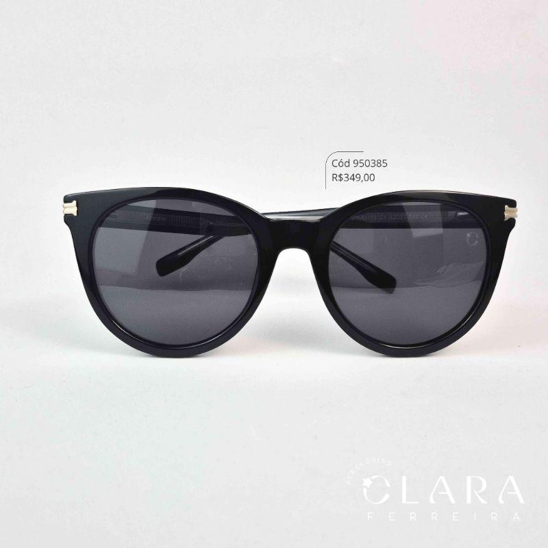 Óculos Solar REDONDO PRETO - INSPIRAÇÃO RAY-BAN - Lente Anti-impacto Polarizada - BCHA5106-C1