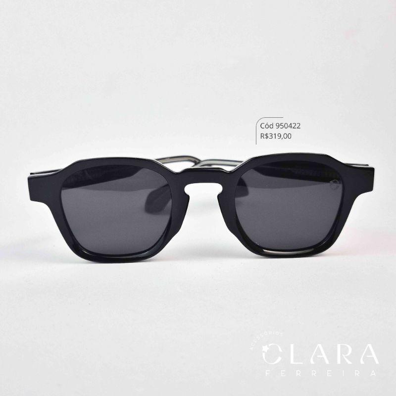 Óculos Solar REDONDO PRETO - INSPIRAÇÃO RAY-BAN - Lente Anti-impacto Polarizada - BK1001-C1