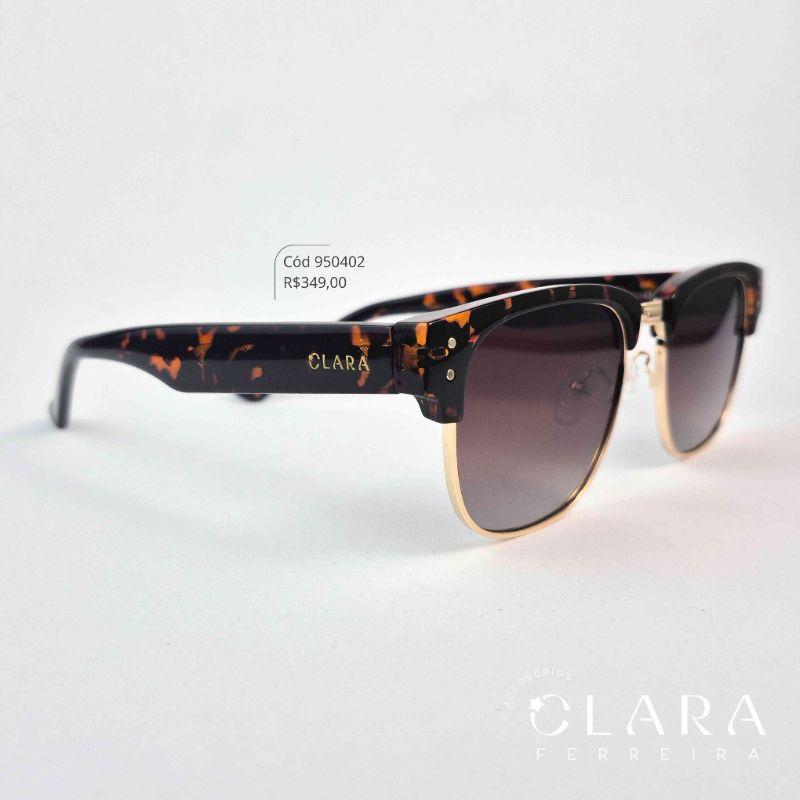 Óculos Solar WAYFARER ONÇA MARROM - INSPIRAÇÃO RAY-BAN - Lente Anti-impacto Polarizada - CZ4199P-C5