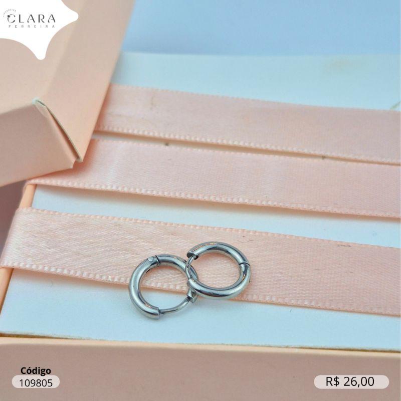 BRINCO ARGOLINHA CLICK LISA - 12X2MM - Aço