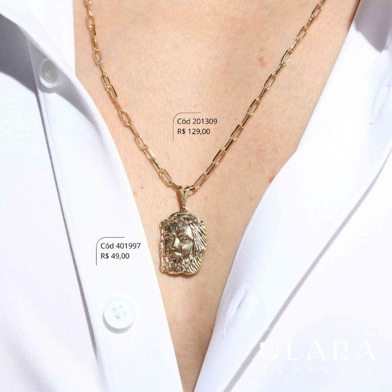 CORRENTE CARTIER DIAMANTADA - 3MM - 40+7CMCMM - Dourado