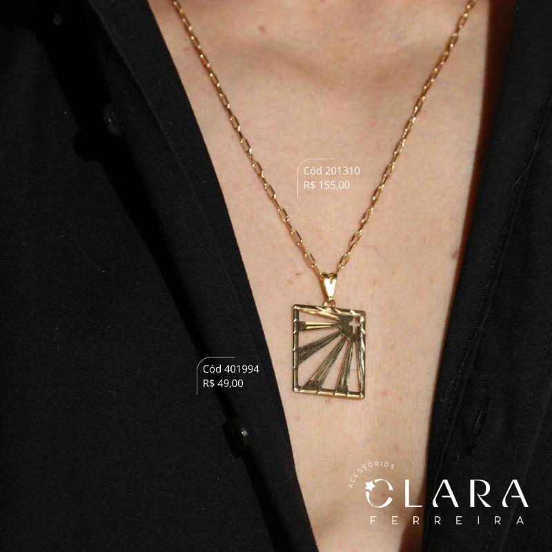 CORRENTE CARTIER DIAMANTADA - 3MM - 45CM - Dourado