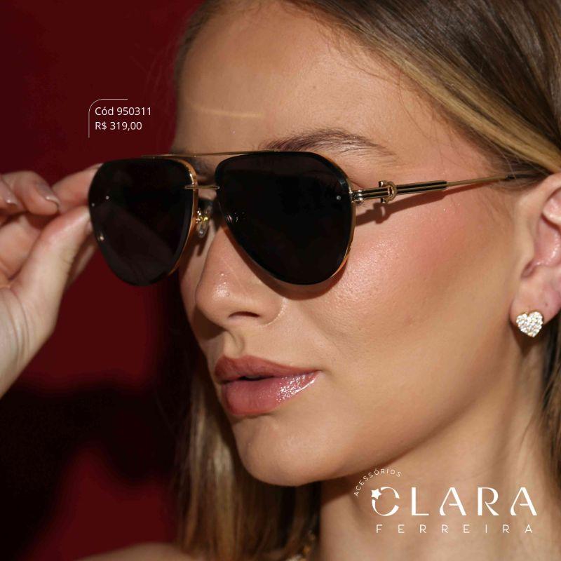 Óculos Solar AVIADOR ARMAÇÃO EM METAL – INSPIRAÇÃO RAY-BAN - Lente Resina - 65045-C1
