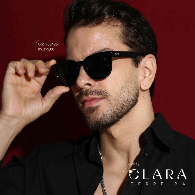 Óculos Solar REDONDO PRETO - INSPIRAÇÃO RAY-BAN - Lente Anti-impacto Polarizada - BK1019-C1