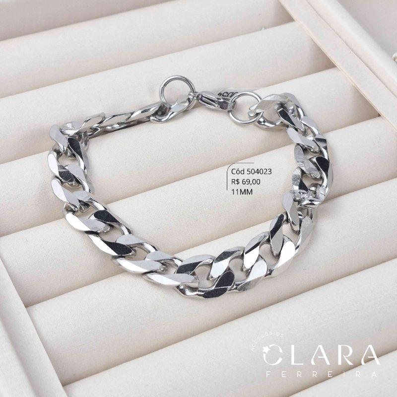 PULSEIRA GRUMET 1X1 - 11MM - 21CM - Aço