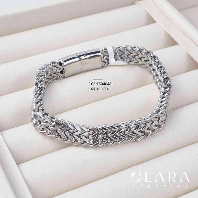 PULSEIRA GRUMET DUPLA 1X1 - 5X5 - 21CM - Aço