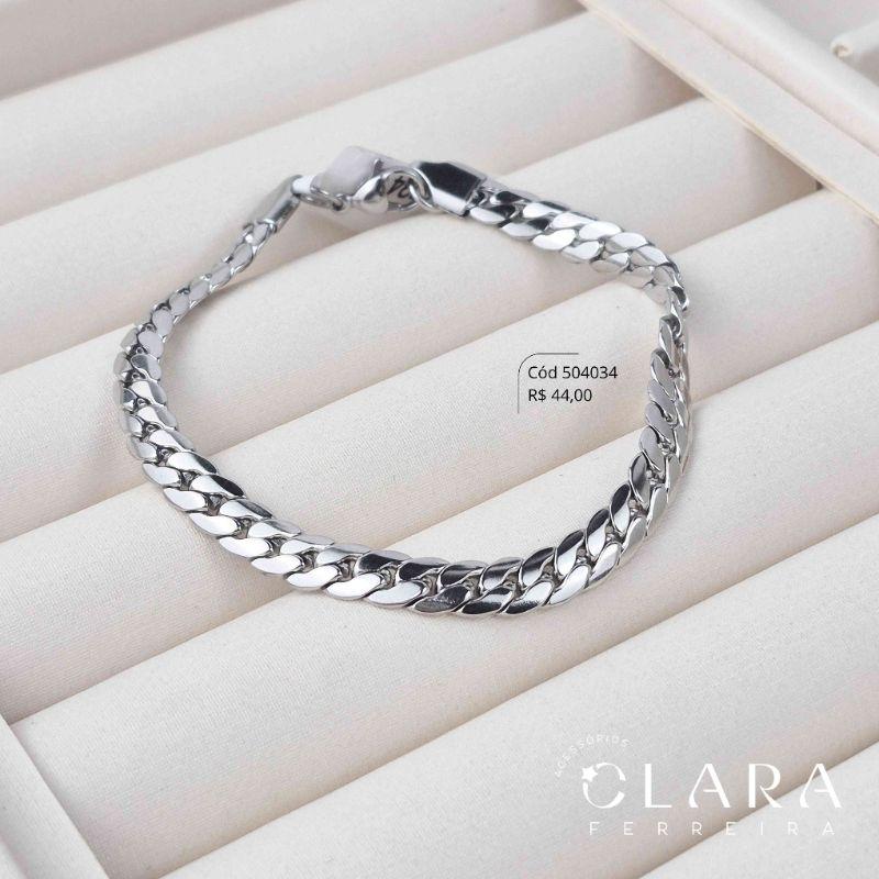 PULSEIRA GRUMET FECHADO 1X1 - 6MM - 21CM - Aço