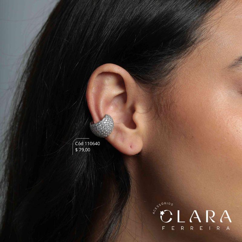 BRINCO PIERCING FAKE MAX 7 FILEIRAS MICROZIRCÔNIAS - Banho de Prata