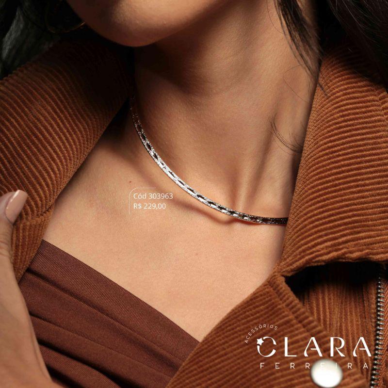 COLAR CHOKER ARO DIAMANTADO - LINHA ORGÂNICOS - PEÇA EXCLUSIVA - Dourado
