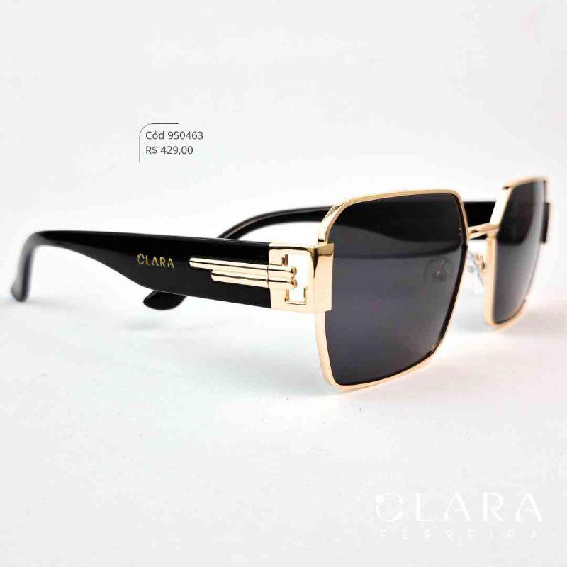 Óculos Solar QUADRADO ARMAÇÃO EM METAL INSPIRAÇÃO PRADA - Lente Anti-impacto Polarizada - BL6117P-C1