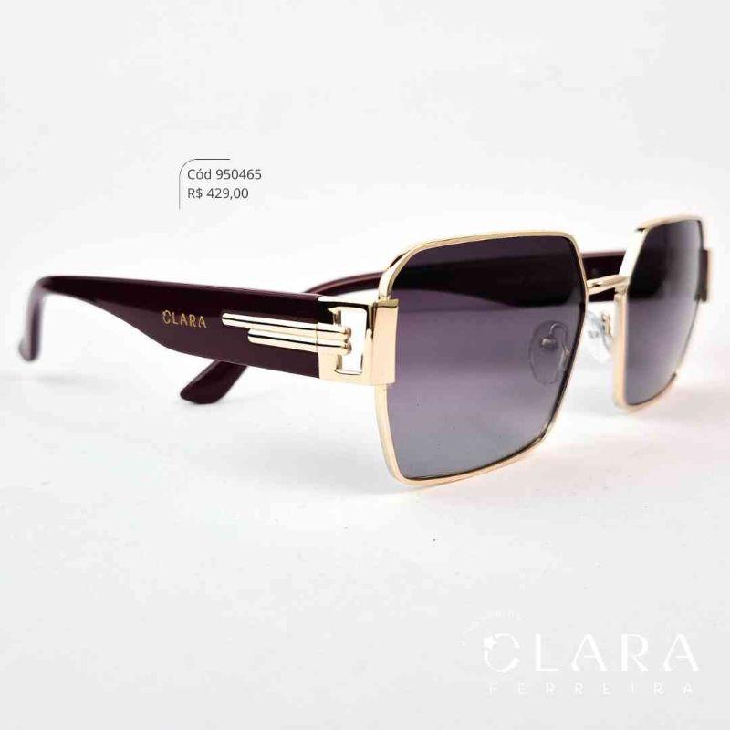 Óculos Solar QUADRADO ARMAÇÃO EM METAL INSPIRAÇÃO PRADA - Lente Anti-impacto Polarizada - BL6117P-C5