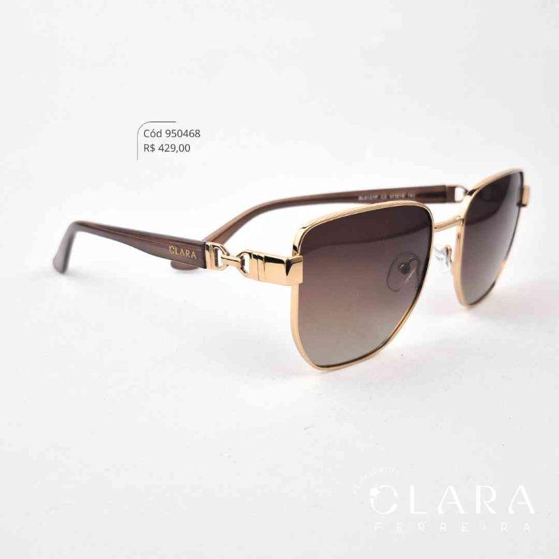 Óculos Solar QUADRADO ARMAÇÃO EM METAL - INSPIRAÇÃO TIFFANY - Lente Anti-impacto Polarizada - BL6121-C2
