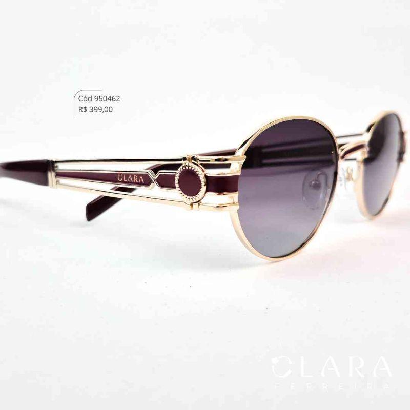 Óculos Solar REDONDO ARMAÇÃO EM METAL - INSPIRAÇÃO CHANEL - Lente Anti-impacto Polarizada - BL6115P-C5