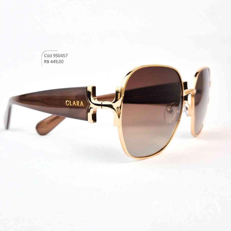 Óculos Solar REDONDO ARMAÇÃO EM METAL - INSPIRAÇÃO CHANEL - Lente Anti-impacto Polarizada - BL6125P-C2