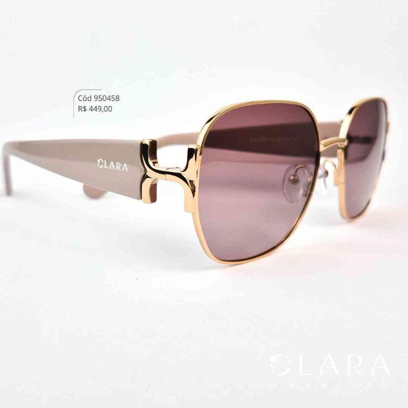 Óculos Solar REDONDO ARMAÇÃO EM METAL - INSPIRAÇÃO CHANEL - Lente Anti-impacto Polarizada - BL6125P-C3