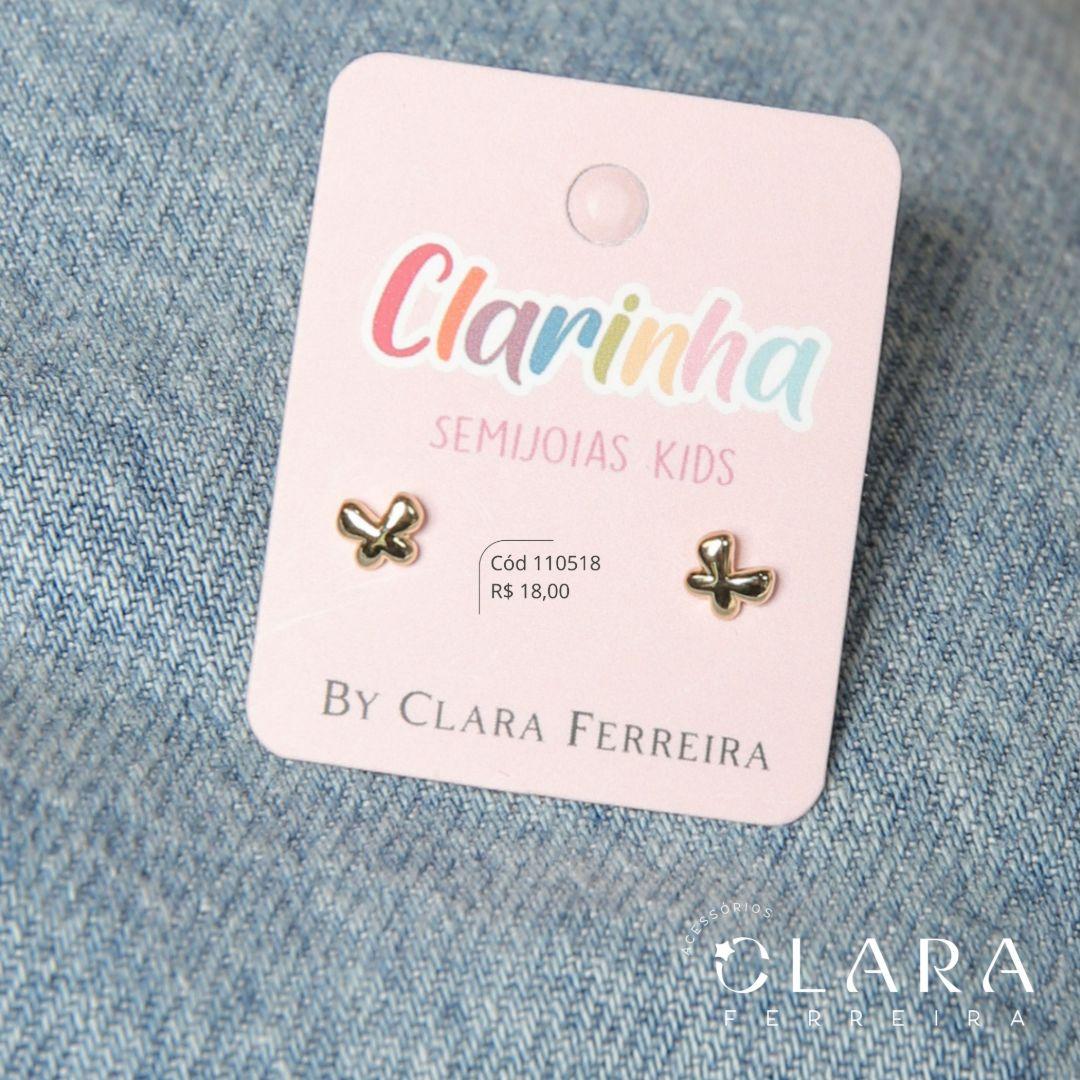 BRINCO INFANTIL LACINHO LISO - 4MM - CLARINHA KIDS - PEÇA VENDIDA - Dourado