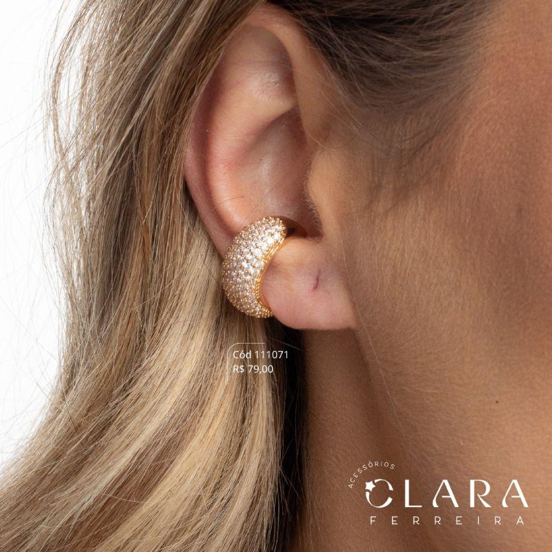BRINCO MAX PIERCING FAKE 7 FILEIRAS MICROZIRCÔNIAS - 9MM - Dourado