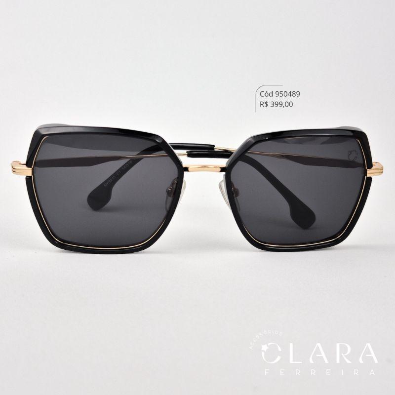 Óculos Solar REDONDO PRETO - INSPIRAÇÃO RAY-BAN - Lente Anti-impacto Polarizada - MP9235-C1