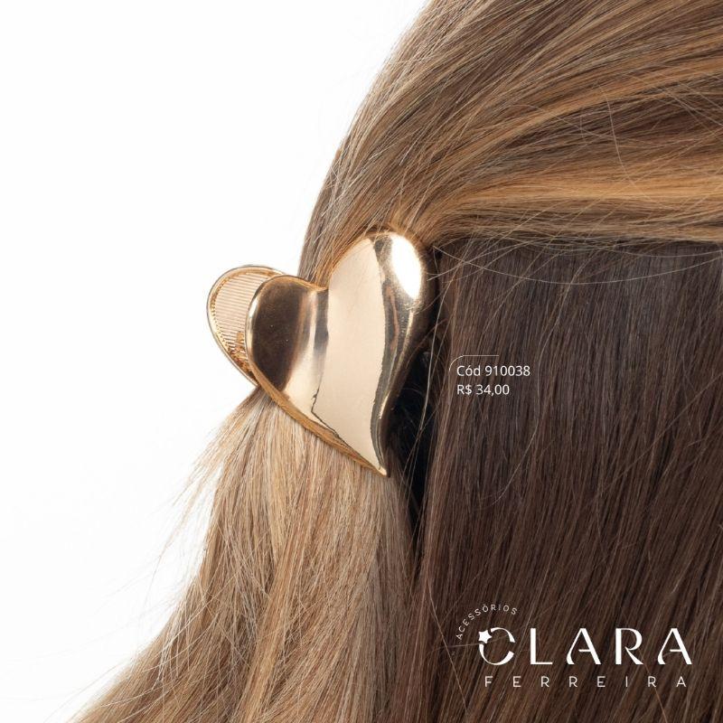 PRESILHA DE CABELO CORAÇÃO LISO