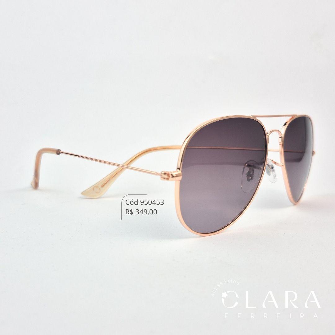 Óculos Solar AVIADOR ARMAÇÃO EM METAL - INSPIRAÇÃO RAY-BAN - Lente Anti-impacto Polarizada - 71082-C3