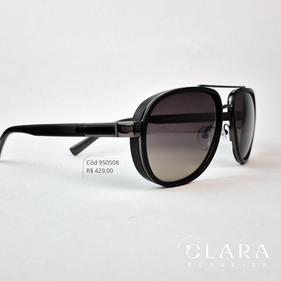 Óculos Solar AVIADOR ARMAÇÃO EM METAL PRETO - INSPIRAÇÃO RAY-BAN - Lente Anti-impacto Polarizada - MP9308-C2