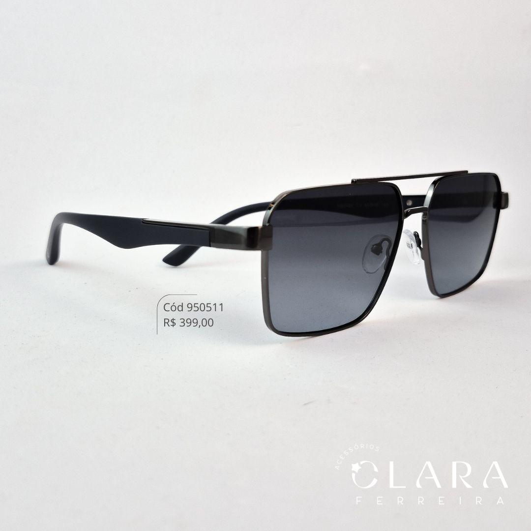 Óculos Solar MASCULINO AVIADOR ARMAÇÃO EM METAL - INSPIRAÇÃO RAY-BAN - Lente Anti-impacto Polarizada - M6042P-C2
