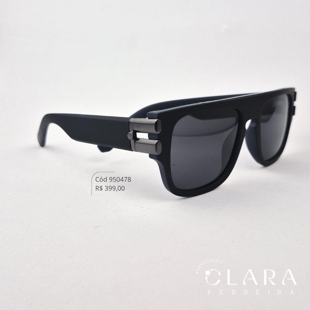 Óculos Solar MASCULINO QUADRADO PRETO - INSPIRAÇÃO RAY-BAN - Lente Anti-impacto Polarizada - DP2168-C5