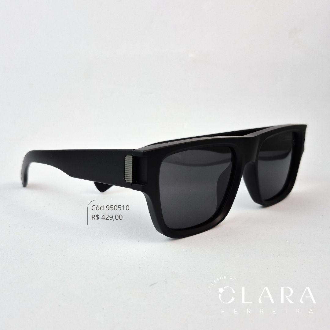 Óculos Solar MASCULINO QUADRADO PRETO - INSPIRAÇÃO RAY-BAN - Lente Anti-impacto Polarizada - M6023P-C1