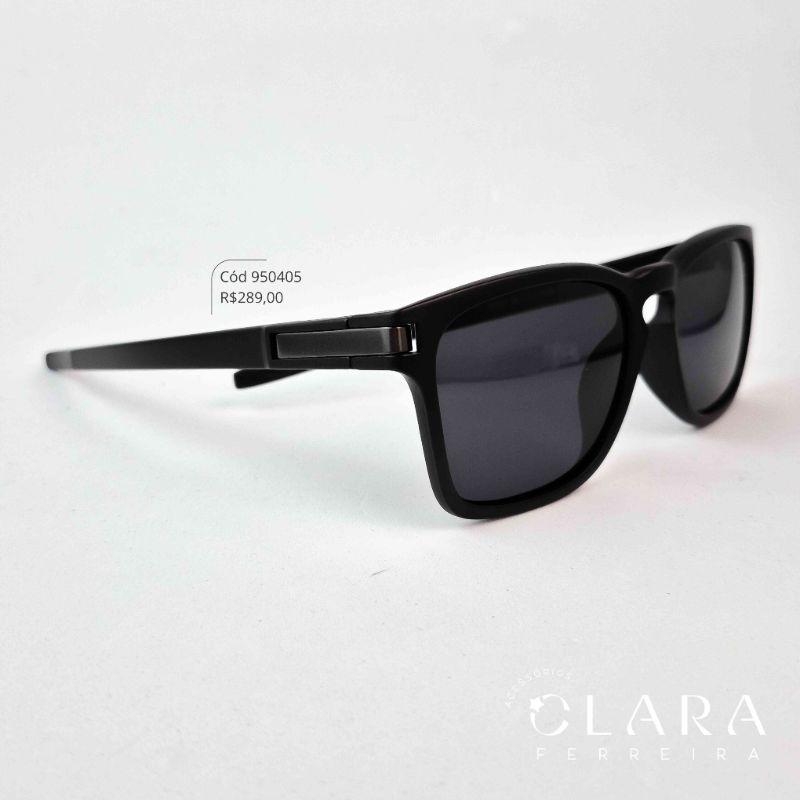 Óculos Solar MASCULINO QUADRADO PRETO - INSPIRAÇÃO RAY-BAN - Lente Anti-impacto Polarizada - P301-C2-LATCH