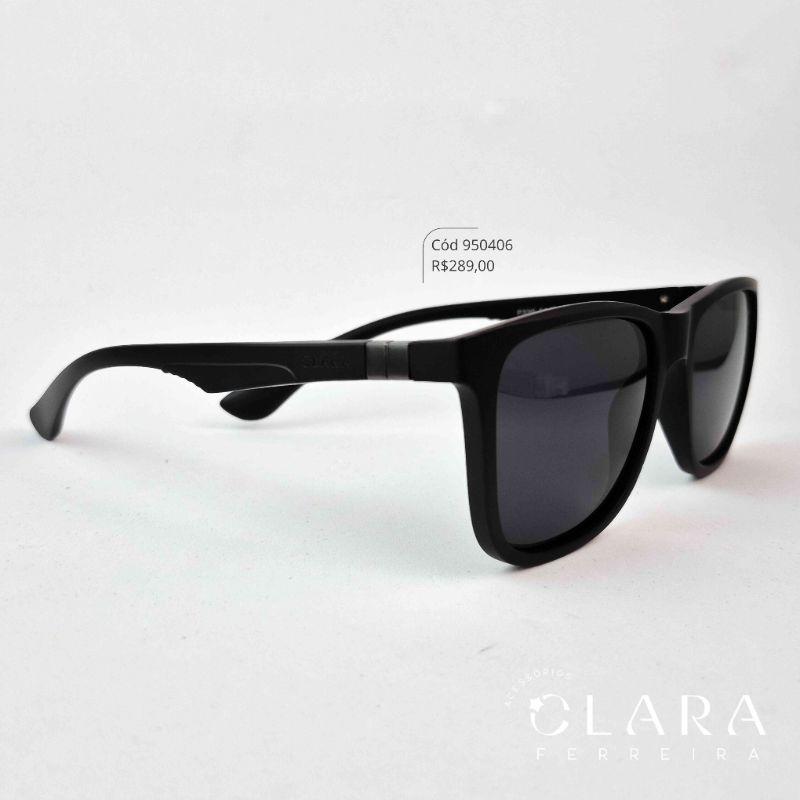 Óculos Solar MASCULINO QUADRADO PRETO - INSPIRAÇÃO RAY-BAN - Lente Anti-impacto Polarizada - P330-C1