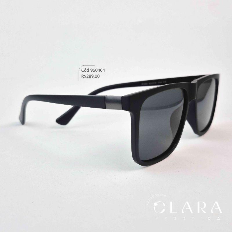 Óculos Solar MASCULINO QUADRADO PRETO - INSPIRAÇÃO RAY-BAN - Lente Anti-impacto Polarizada - P366-C5
