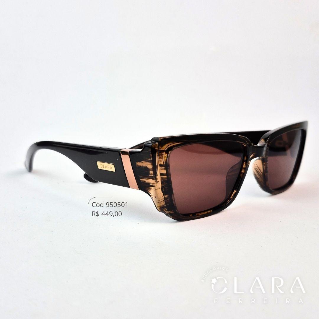 Óculos Solar QUADRADO MARROM - INSPIRAÇÃO GUCCI - Lente Anti-impacto - M3006P-C4