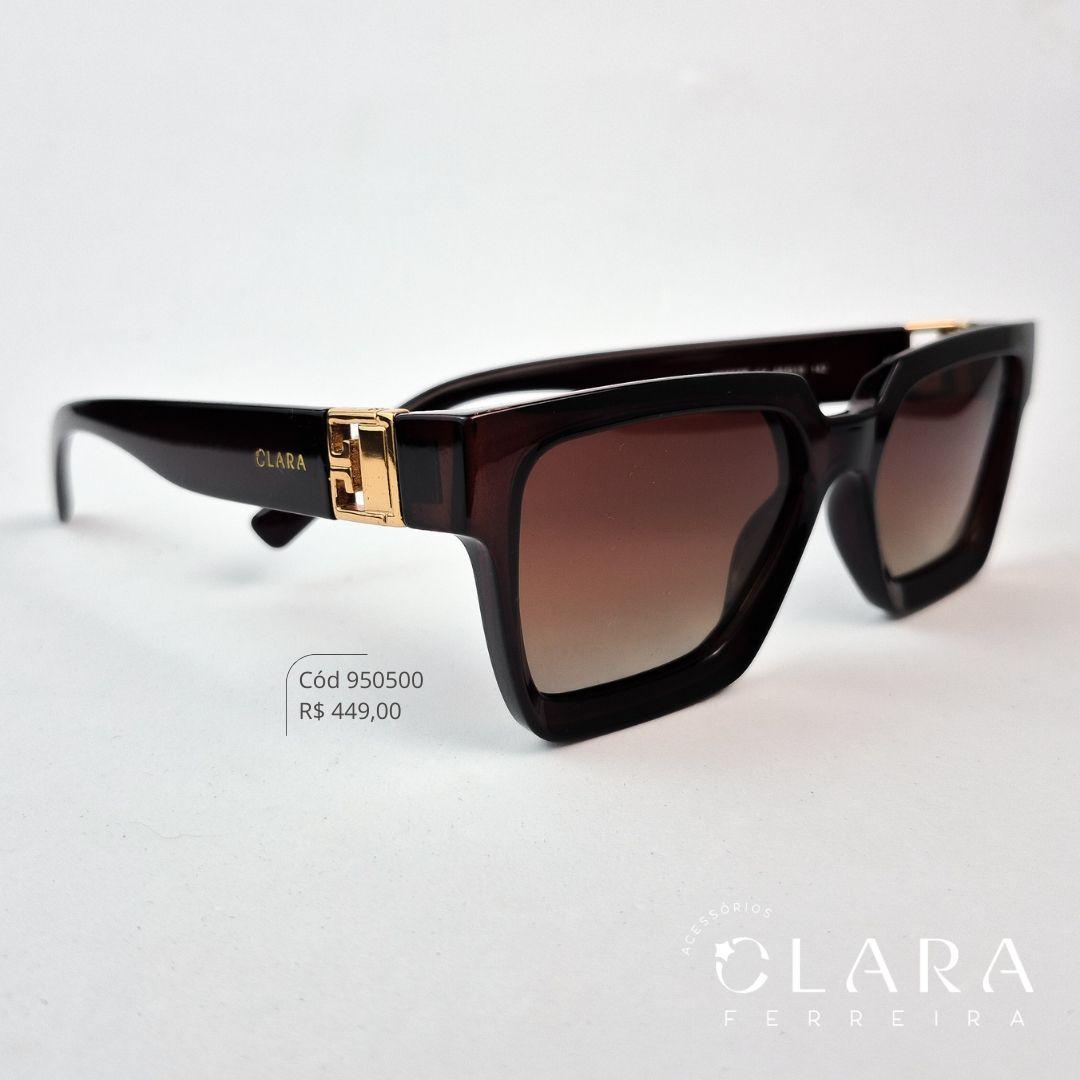 Óculos Solar QUADRADO MARROM - INSPIRAÇÃO GUCCI - Lente Anti-impacto - M3058P-C4