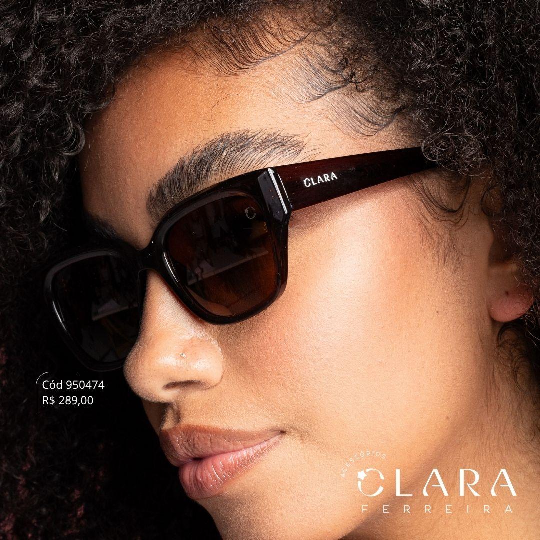 Óculos Solar QUADRADO MARROM - INSPIRAÇÃO RAY-BAN - Lente Anti-impacto Polarizada - BZ027-C5