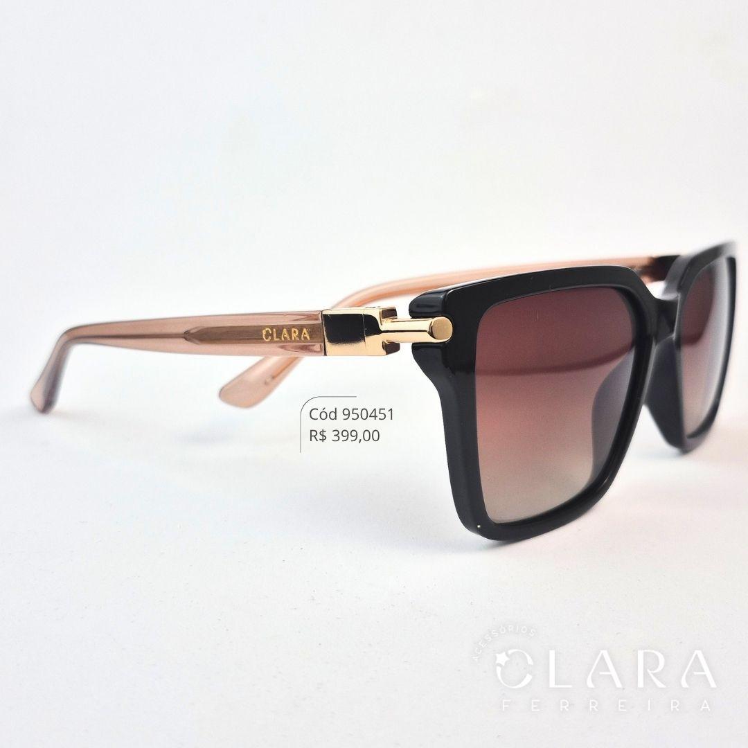 Óculos Solar QUADRADO MARROM - INSPIRAÇÃO TIFFANY - Lente Anti-impacto Polarizada - AL9638P-C2