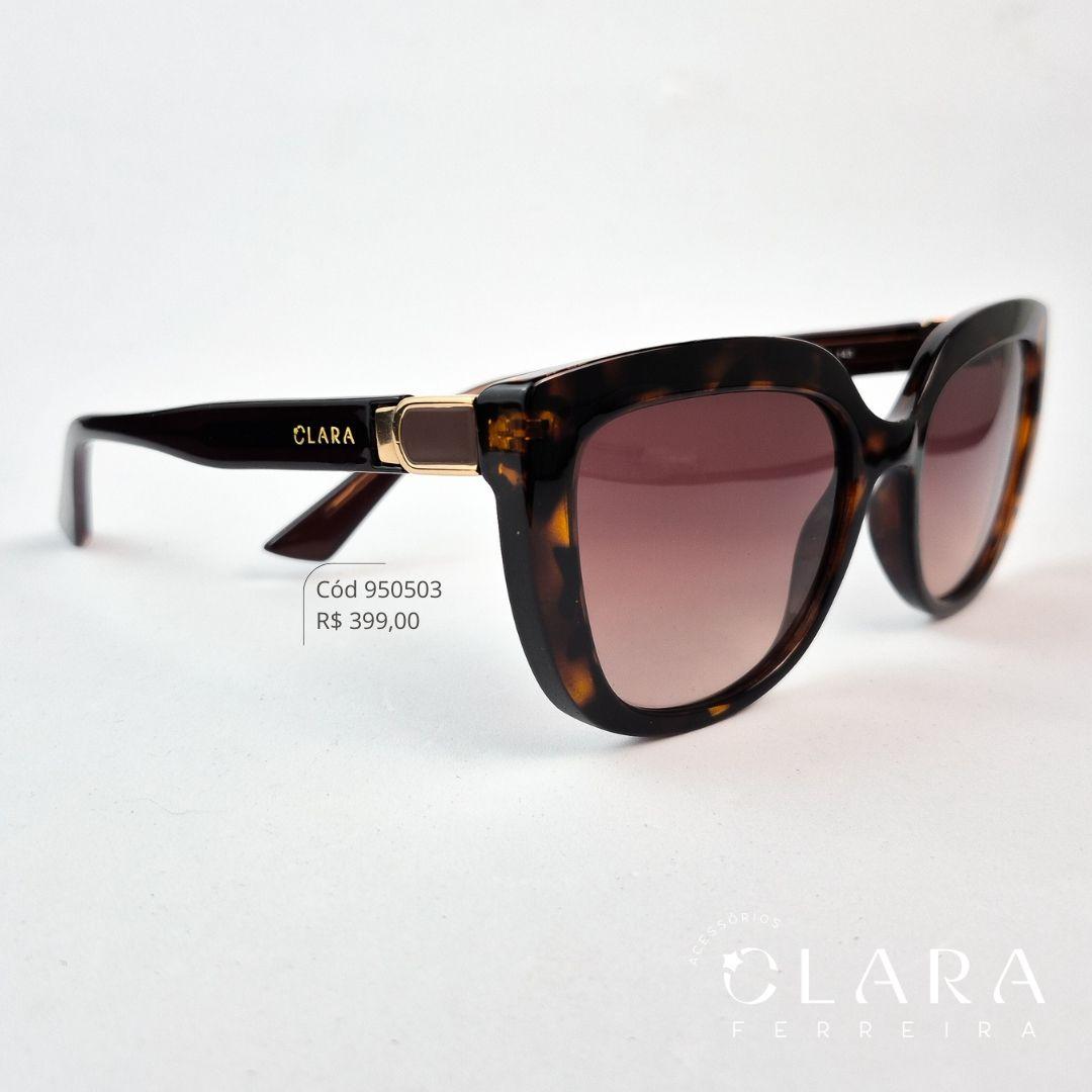 Óculos Solar QUADRADO MARROM INSPIRAÇÃO VOGUE - Lente Anti-impacto Polarizada - M3031P-C5