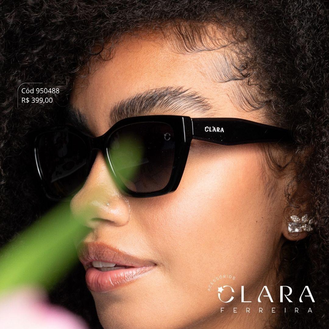Óculos Solar QUADRADO PRETO - INSPIRAÇÃO GUCCI - Lente Anti-impacto Polarizada - DP2207-C1