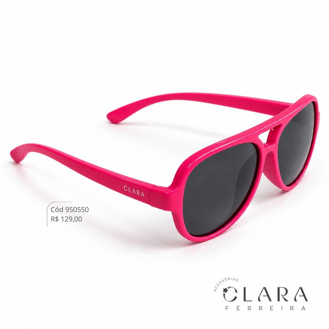 Óculos Solar INFANTIL AVIADOR ROSA - CLARINHA KIDS - Lente Anti-impacto Polarizada - S893P-30-2